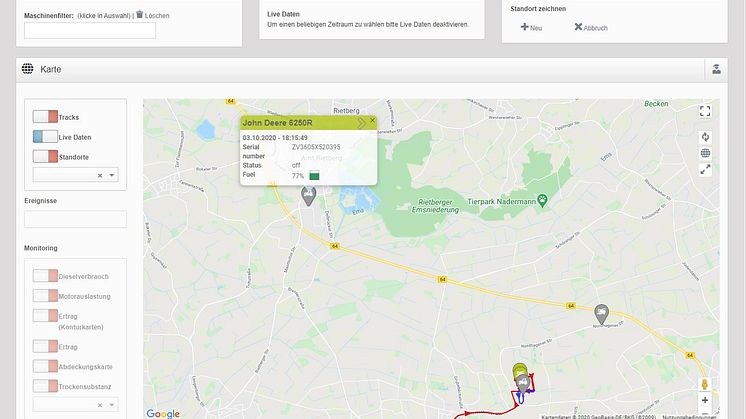 CLAAS TELEMATICS med John Deere traktor