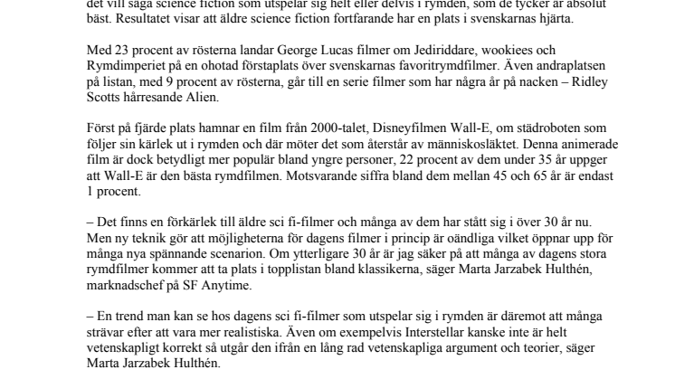 Här är svenskarnas bästa rymdfilmer