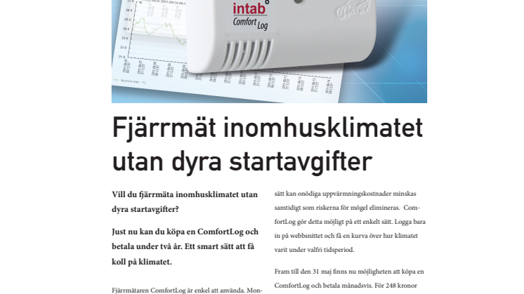 Fjärrmät inomhusklimatet utan dyra startavgifter