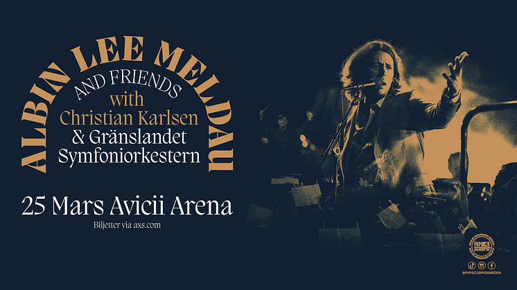 KONSERT. Albin Lee Meldau tar med sig en symfoniorkester och vänner till Avicii Arena den 25 mars