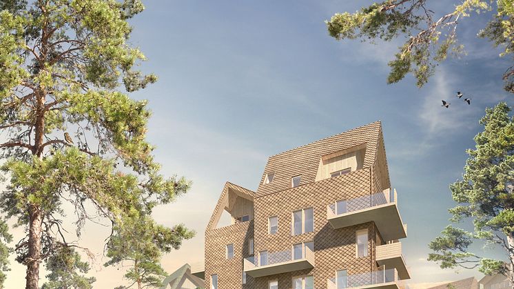 FOJAB arkitekters förslag. Uggleberget, Nya Hovås