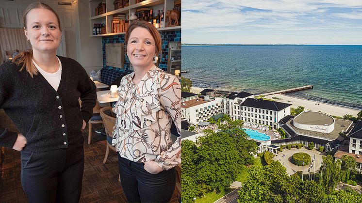  Projektledarna Clara Sundelius och Johanna Dahlsjö med Ystad Saltsjöbad 