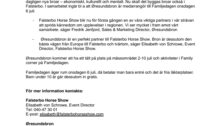 Øresundsbron ny partner 2016