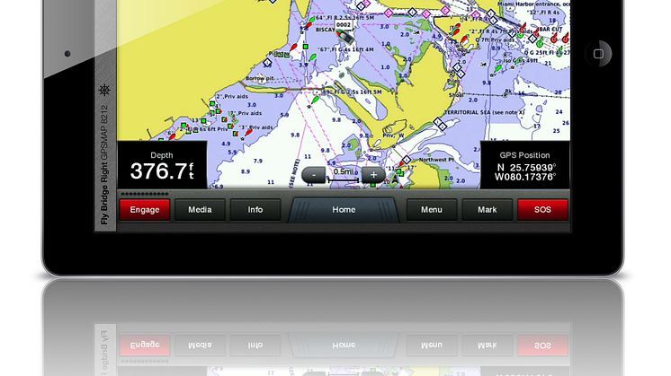 Garmin® Helm™ Mobile App ger plotterövervakning och kontroll