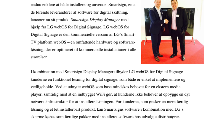 SMARTSIGN LANCERER DIGITAL SIGNAGE FOR LG WEBOS PLATFORM 