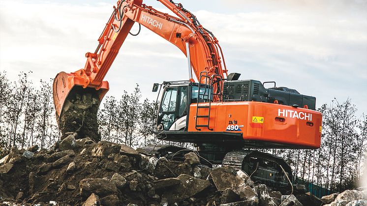 Hitachi ZX490-6_bandgrävare Delvator