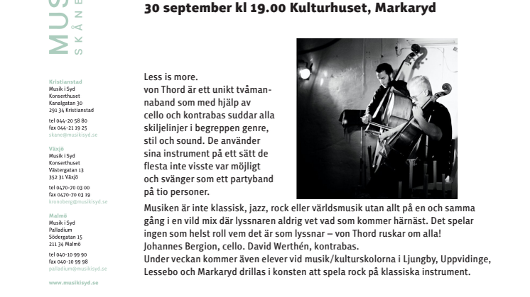 Musikriket presenterar: von Thord