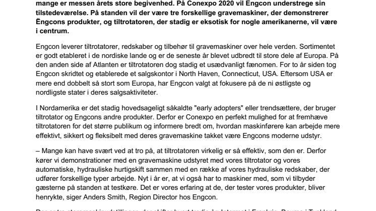 Med tiltrotatoren i centrum på årets største internationale maskinudstilling, Conexpo i USA