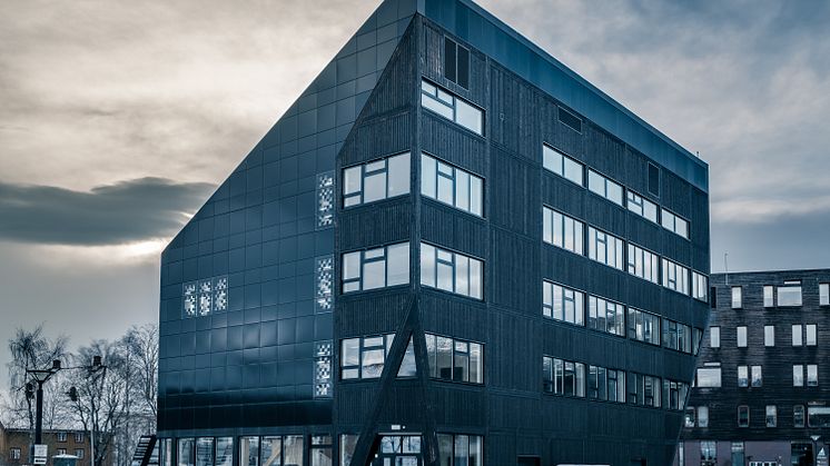 ZEB-laboratoriet er både en læringsarena og et nullutslippsbygg. Foto: Nicola Lolli, SINTEF.