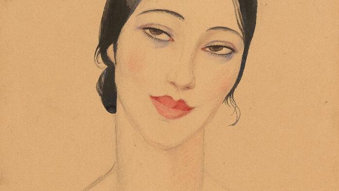 Gerda Wegener- “Orientale”. Sign. Gerda Wegener, Paris 1924. Blyant og akvarel på papir. Lysmål 43 × 38. Hammerslag- 160.000 DKK