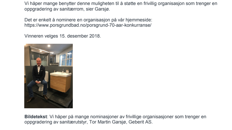 Porsgrund Bad gir gave til frivillig organisasjon, du nominerer!