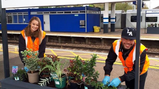 Potters Bar station planting