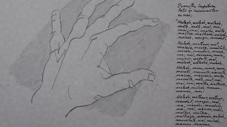 Pressbild: Geta Brătescu, Accident. Series of 4 drawings, 1994