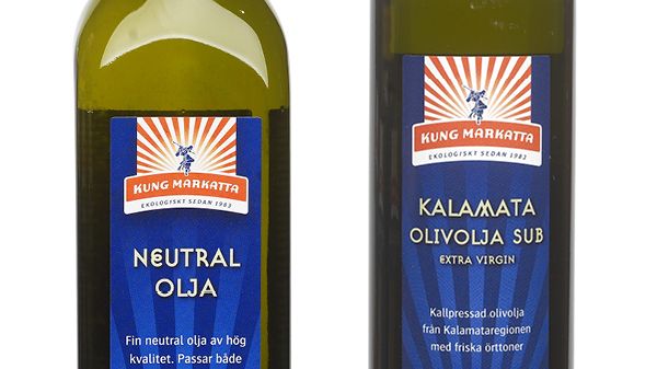 Kung Markatta lanserar den första ekologiska neutrala oljan i Sverige samt en exklusiv Kalamataolivolja