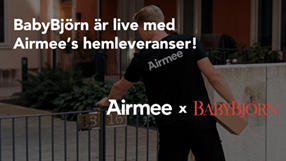 BabyBjörn i samarbete med Airmee för snabba, smidiga och hållbara leveranser