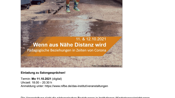 Digitale Salongespräche: „Pädagogische Beziehungen in Zeiten von Corona“