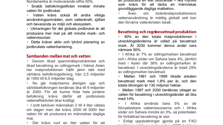 Odla mer mat med mindre vatten