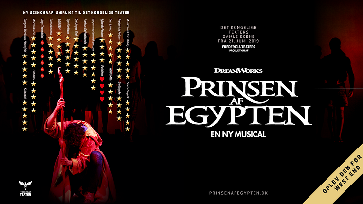 Fredericia Teaters musical PRINSEN AF EGYPTEN sættes op på West End i 2020