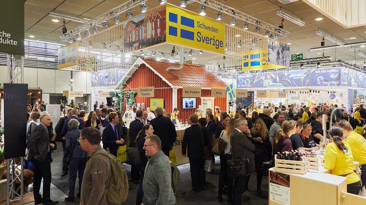 Sveriges monter på matmässan Internationale Grüne Woche i Berlin. Foto: Jordbruksverket