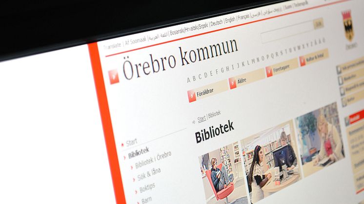 Örebro kommuns bibliotek förbättrar sina webbsidor och ökar användbarheten
