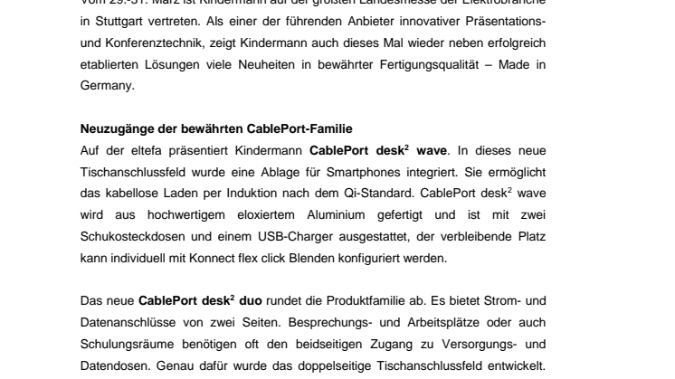 Präsentieren weiter gedacht: Innovationen von Kindermann