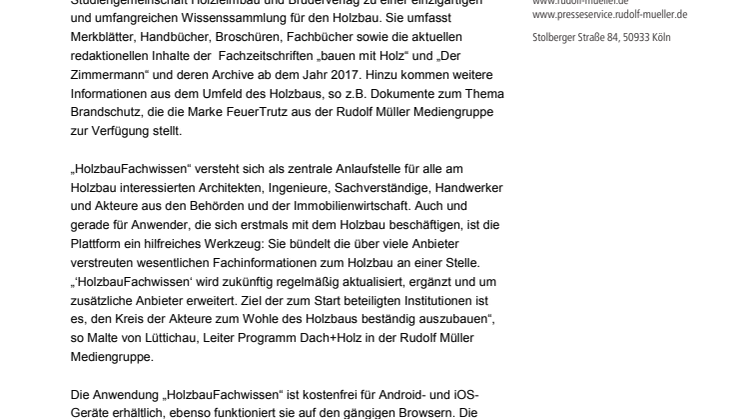 HolzbauFachwissen –  die digitale Wissenssammlung für den Holzbau
