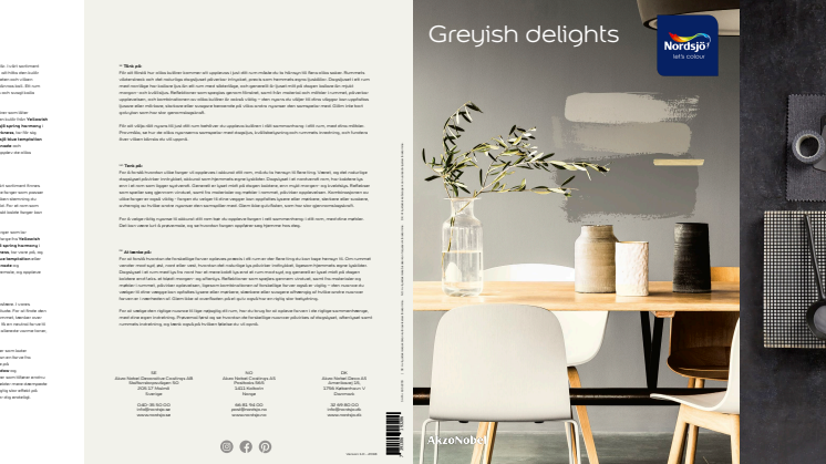 Nordsjö Greyish Delights - färgkarta