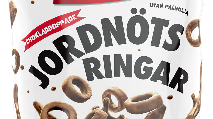 Chokladdoppade Jordnötsringar från Candy People och Estrella, 2021