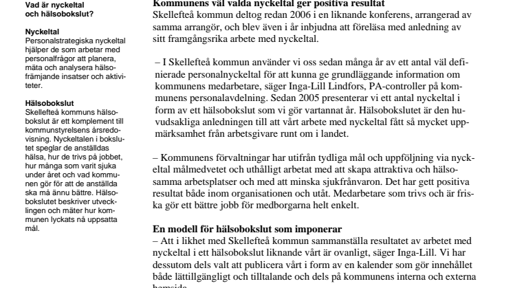 Skellefteå kommun - en föregångare inom hälsofrämjande arbete