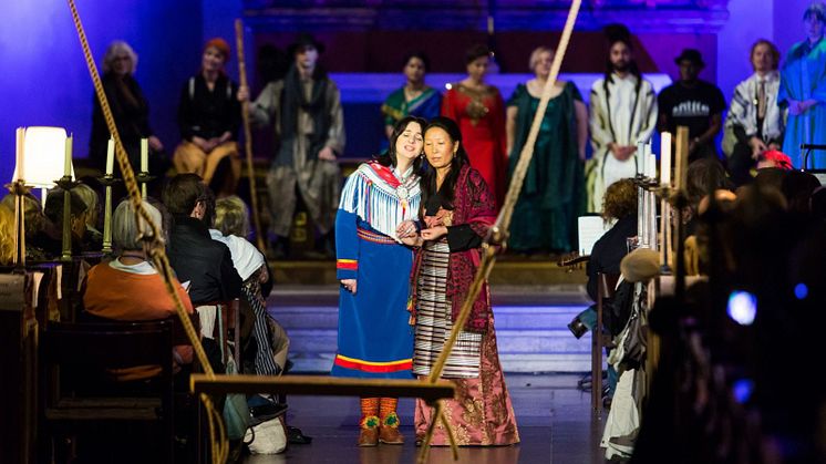 Såhär såg det ut 2016 när "LIV -en konsert om mänskliga rättigheter och vår tid på jorden" uppfördes i Jakobs Kyrka.  Fotograf: Martin Skoog