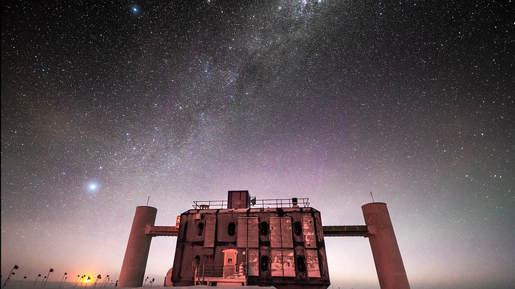 IceCube vid Sydpolen. Foto: Martin Wolf, IceCube/NSF