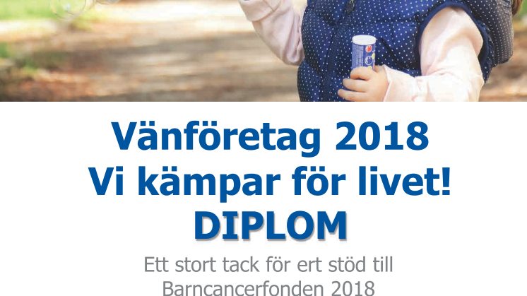 Tapflo är Barncancerfondens vänföretag