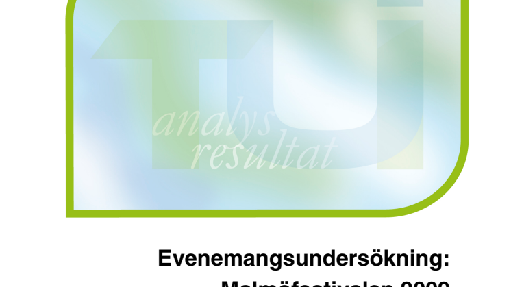 Evenemangsundersökning Malmöfestivalen 2009 (Turismens Utredningsinstitut)