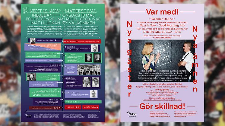 Ett gediget festivalprogram där dagen inleds med Next is Now - Good Morning #10.