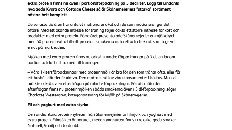 Nya ”starka” produkter från Skånemejerier