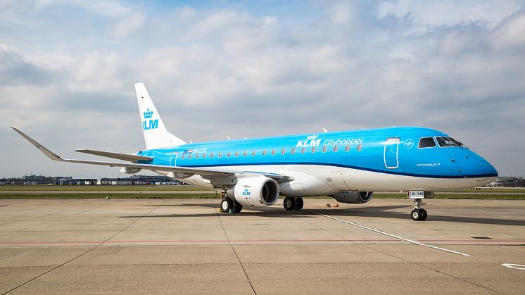 KLM är först ut bland de europeiska flygbolagen att  flyga med EMBRAER 175. 