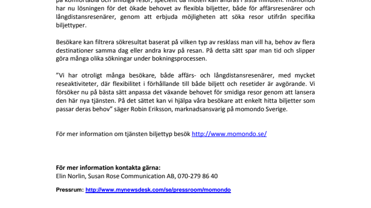 momondo underlättar framtiden för affärsresenärer