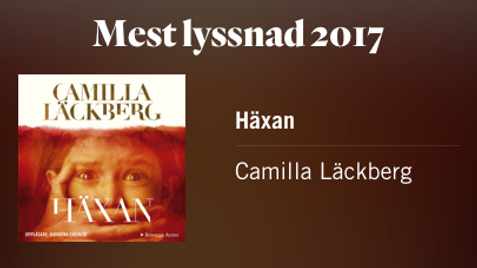 Läckberg årets mest lyssnade 2017