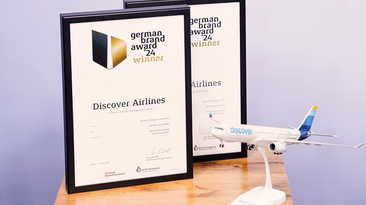 Discover Airlines gewinnt zwei Auszeichnungen beim German Brand Award 2024