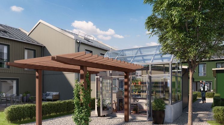 Kv Los Angeles - 3D-bild av gården