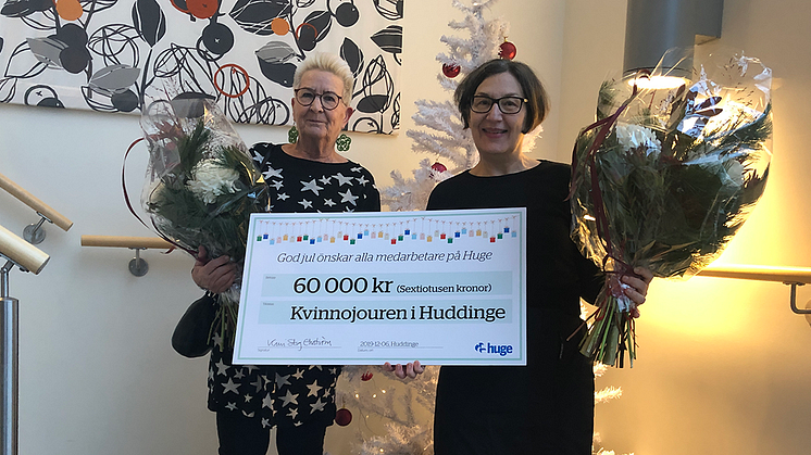 Kvinnojourens ordförande Anna Haglund tillsammans med kommunikationsansvarig Snövit Jansson.