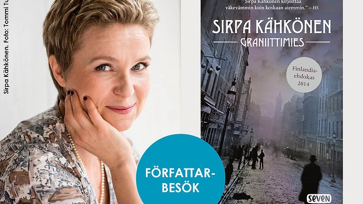 Författarporträtt Sirpa Kähkönen, foto: Tommi Tuomi 2014