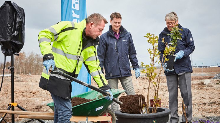 Inspirerande byggstart av punkthus på Nordanby Äng i Västerås