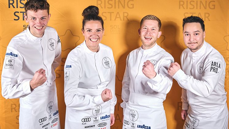 Fra højre Peter Gyldenkærne,  Cille Bunk Pedersen, Kristoffer Madsen og Andreas Keke Thorvaldsen