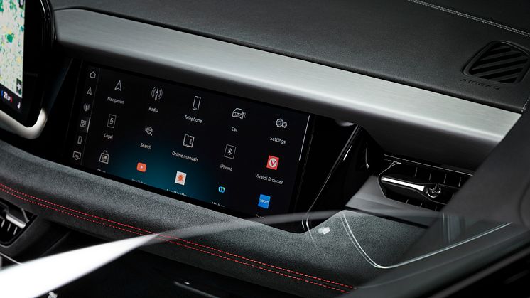Audi Q6 e-tron MMI-forsædepassagerdisplay