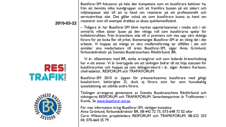Vem blir Sveriges Bästa Bussförare 2010?