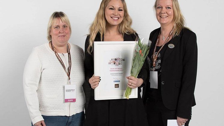 Emma-Sophia Eliases utsågs till Årets UF-lärare i region Västmanland.