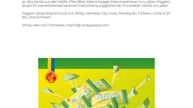 Piggelin - Candy Peoples första hårda karamell i glassgodisserien