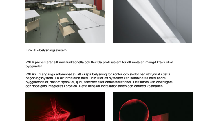 Fox Design presenterar Wila Linic ® med Microprismatiskt raster som nu kommer med LED