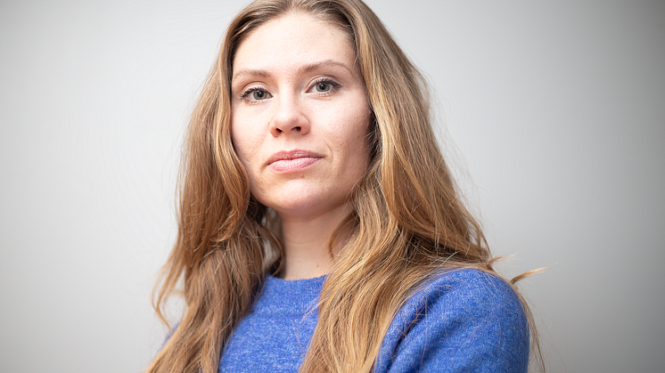 På bilden: Katarina Stensson, partiledare och toppkandidat till EU-valet för Piratpartiet. Foto: Theo Haglund